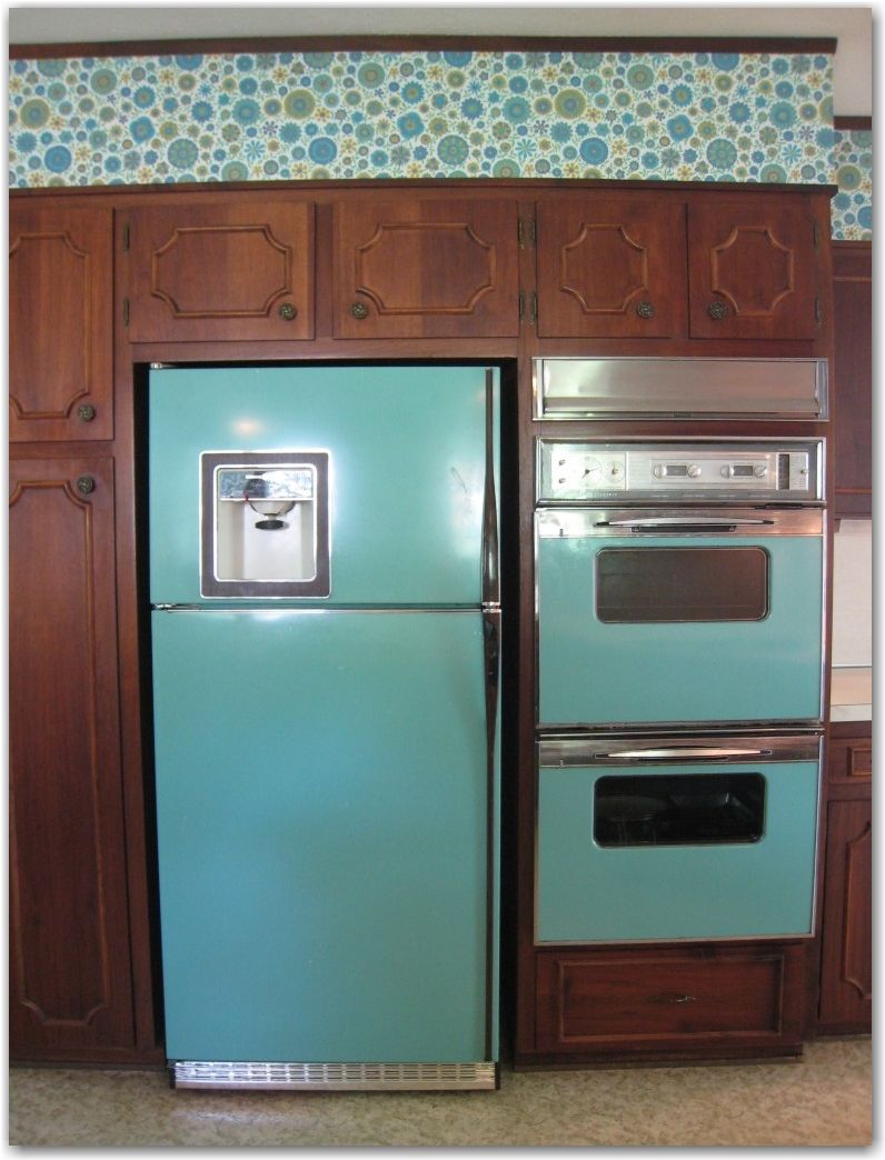 turquoise kitchen appliances