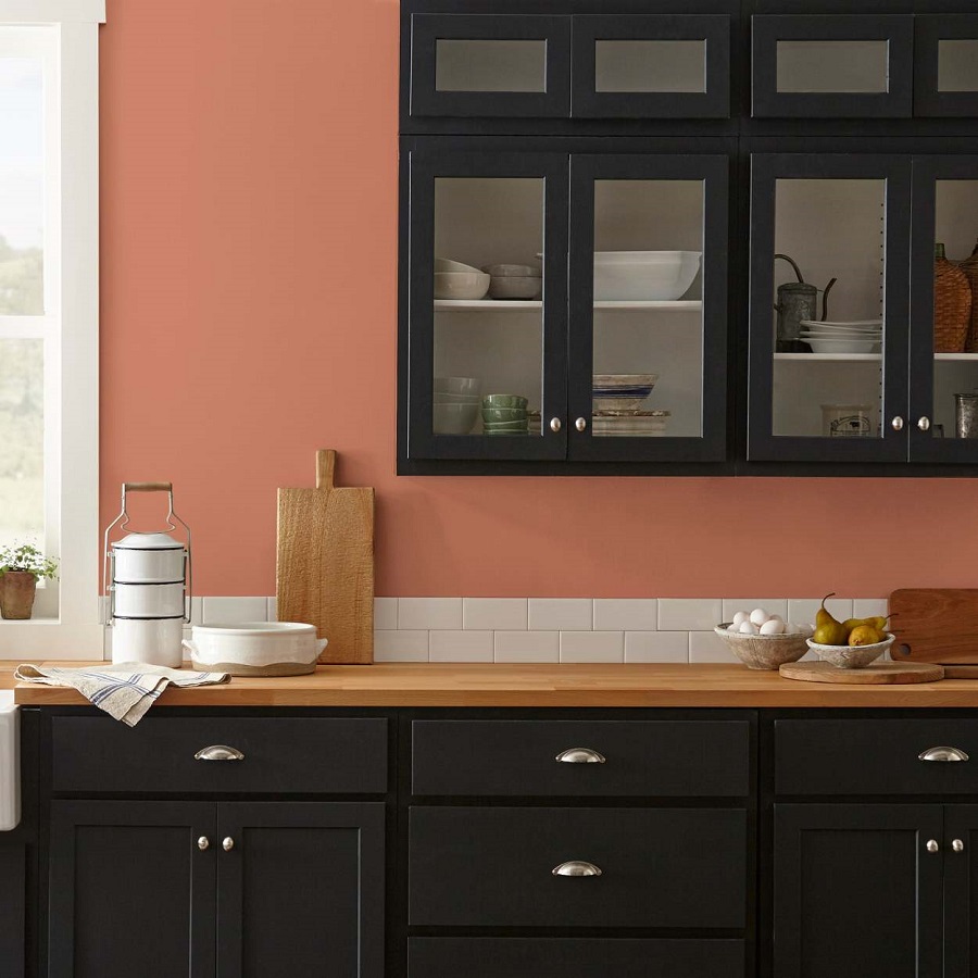 orange kitchen paint