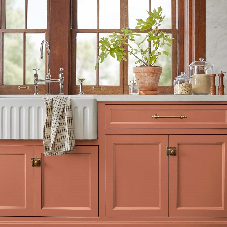 orange kitchen paint