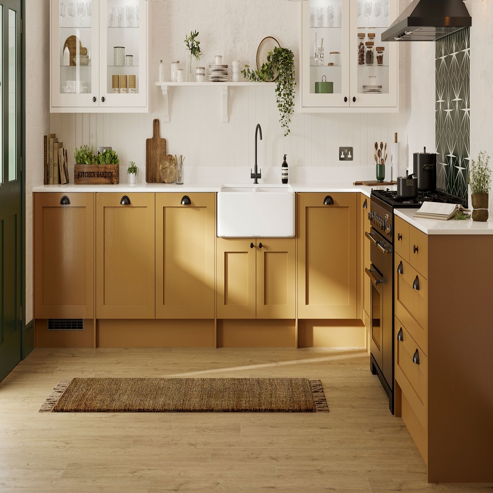 pale yellow kitchen cabinets