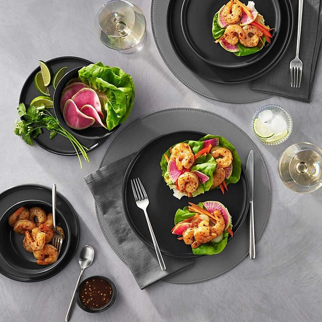 black crockery tableware