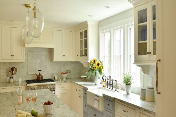 pale yellow kitchen cabinets