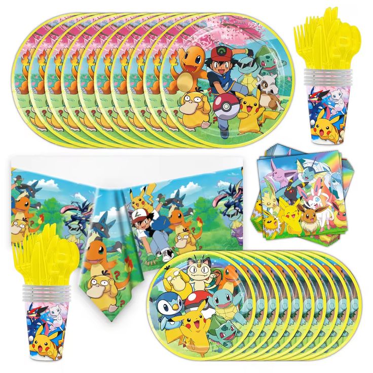 pokemon party tableware