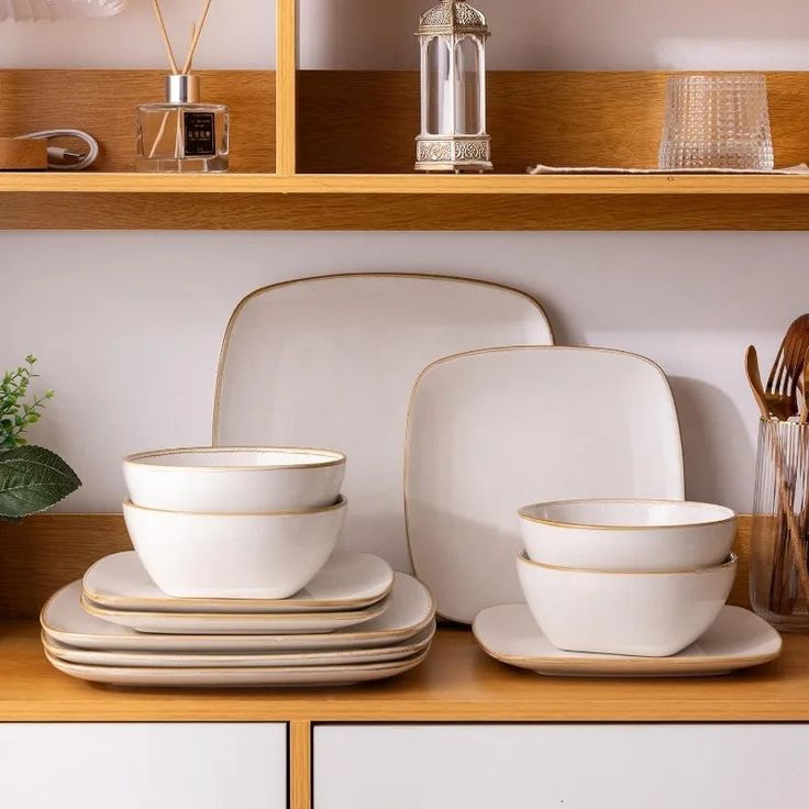 White tableware