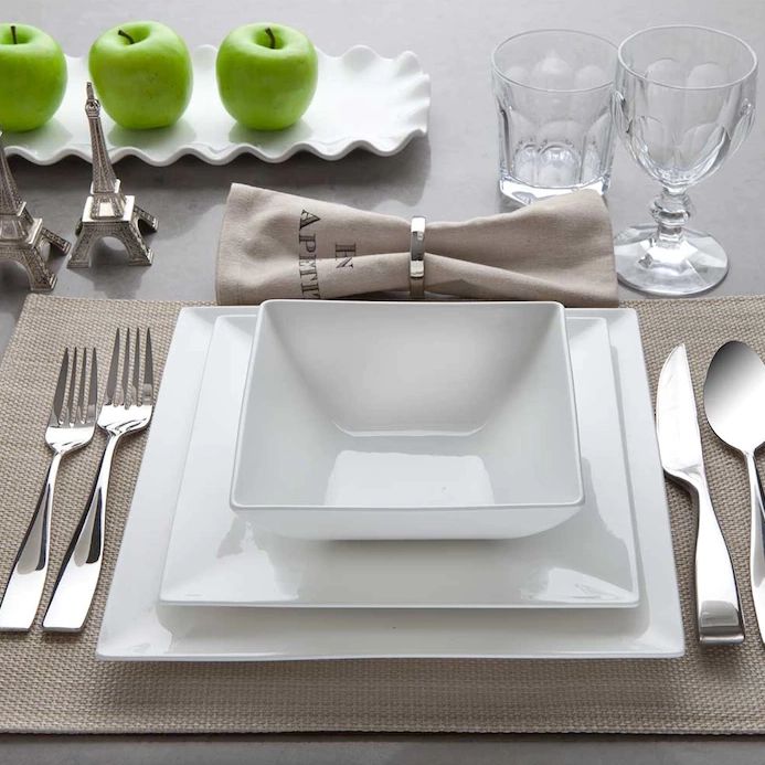 white tableware