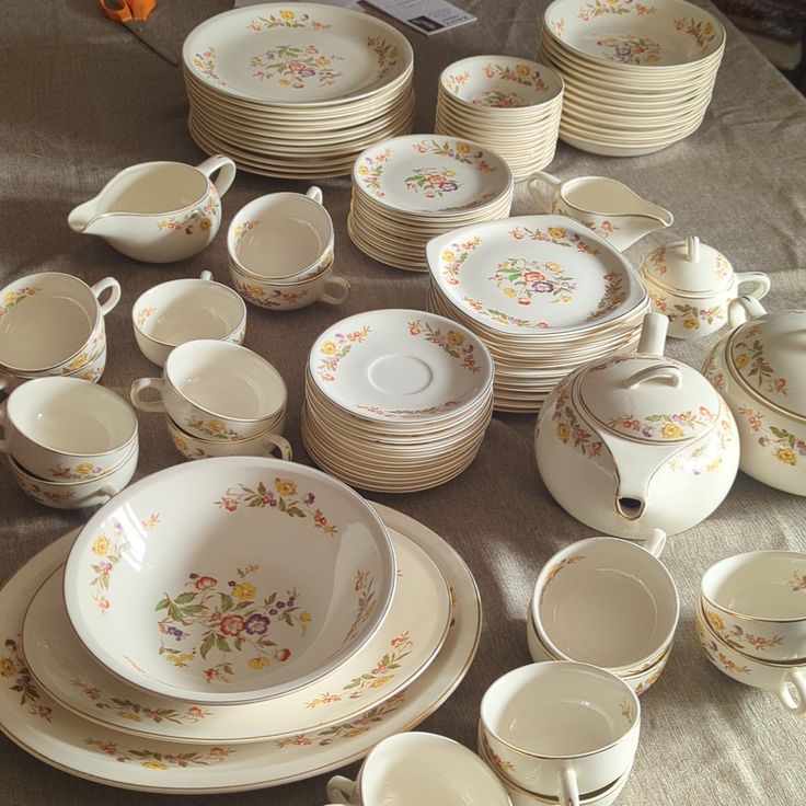 antique china tableware